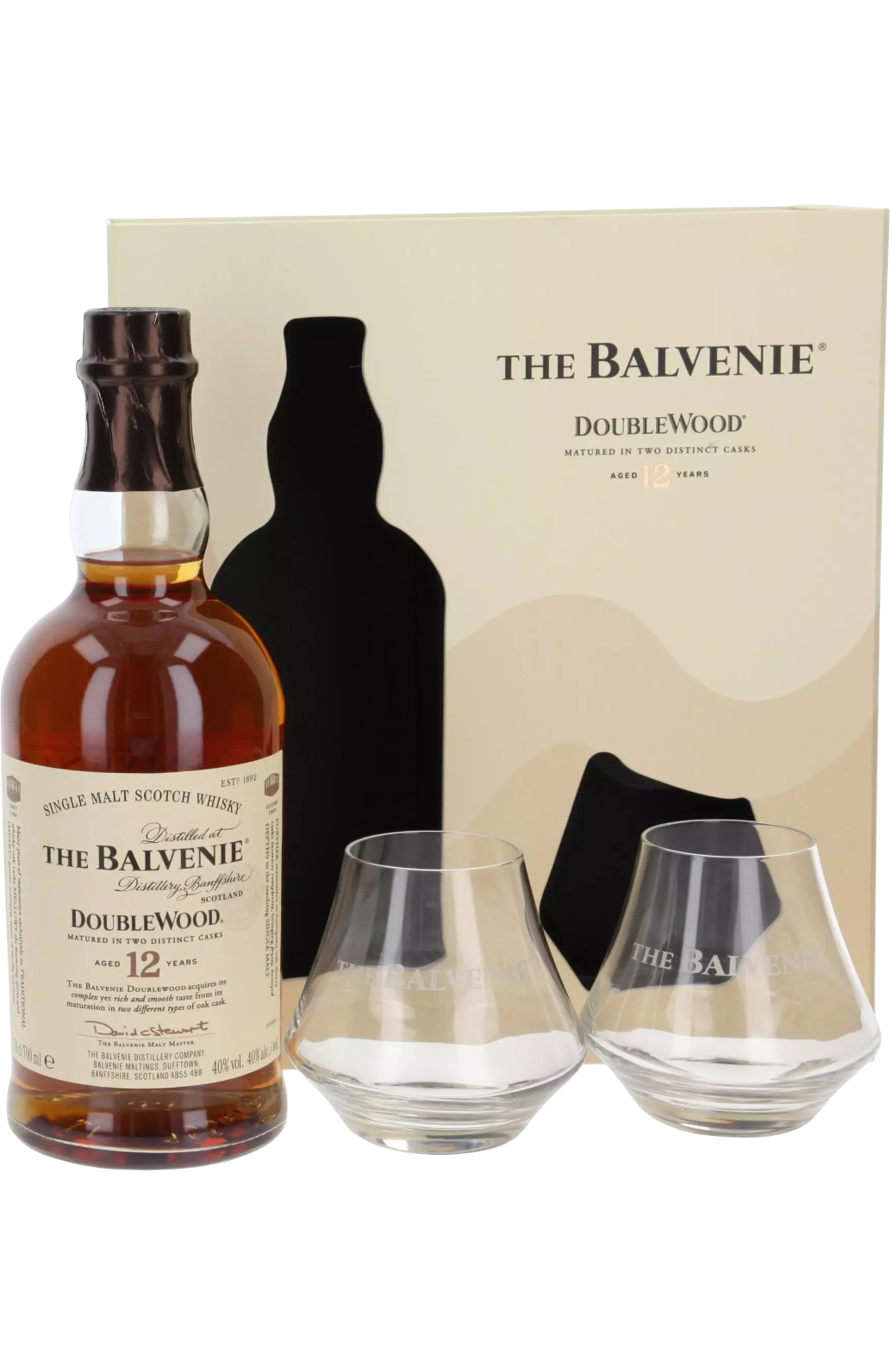 THE BALVENIE DOUBLEWOOD 12 YEARS ２本セット！ Balvenie 'Gift Pack' 12 Years Doublewood + 2 Glasses 40% 70cl