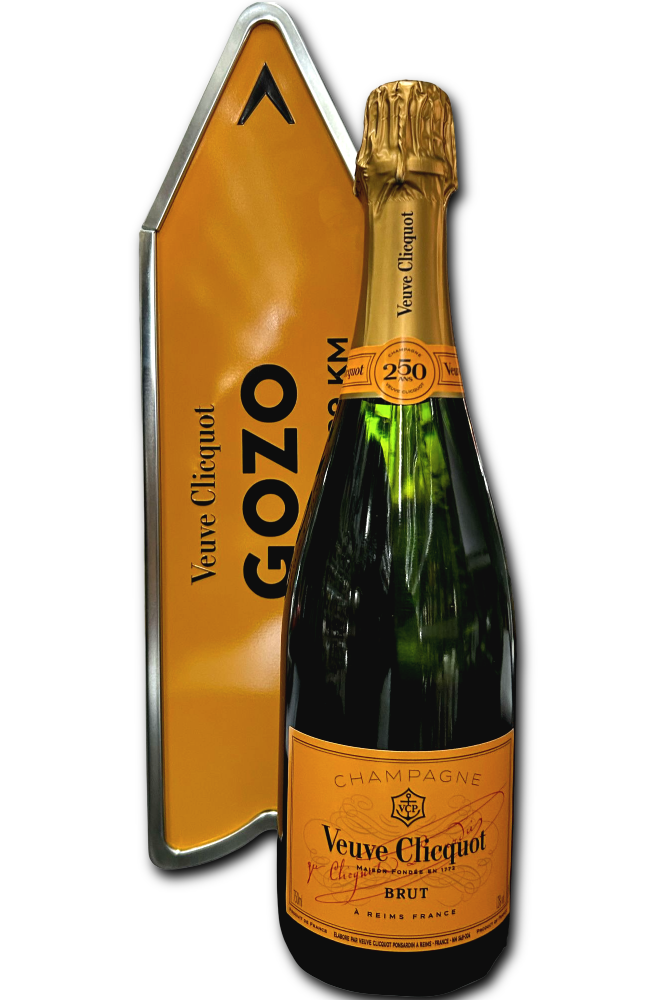 ワイン Veuve Clicquot Veuve Clicquot - GOZO 'Arrow Gift Box' Champagne Brut NV 75cl