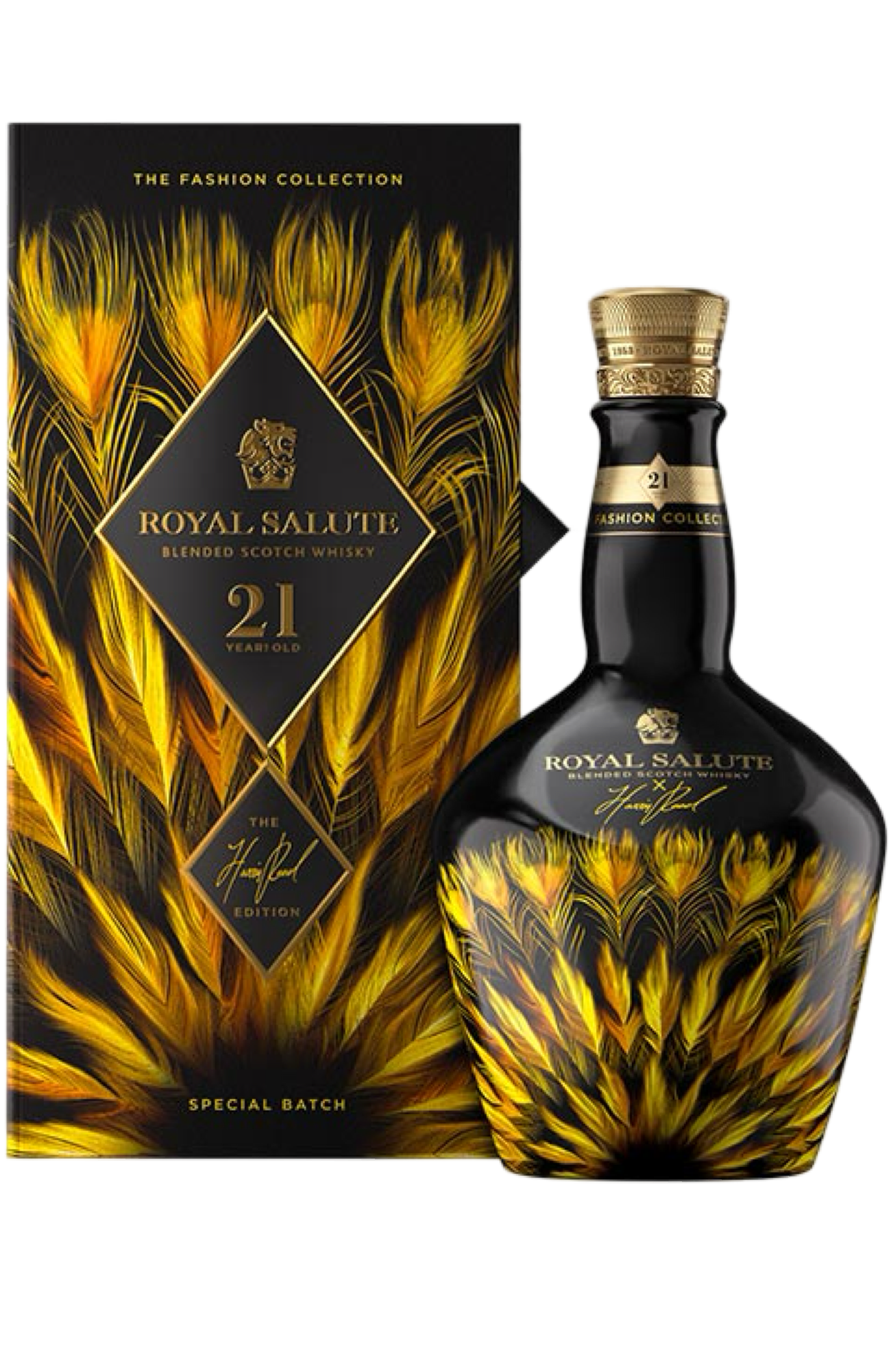  SALUTE 21年 ファッションコレクション Chivas Royal Salute 21 Years Harris Reed Gold Edition + GB 40% 70cl