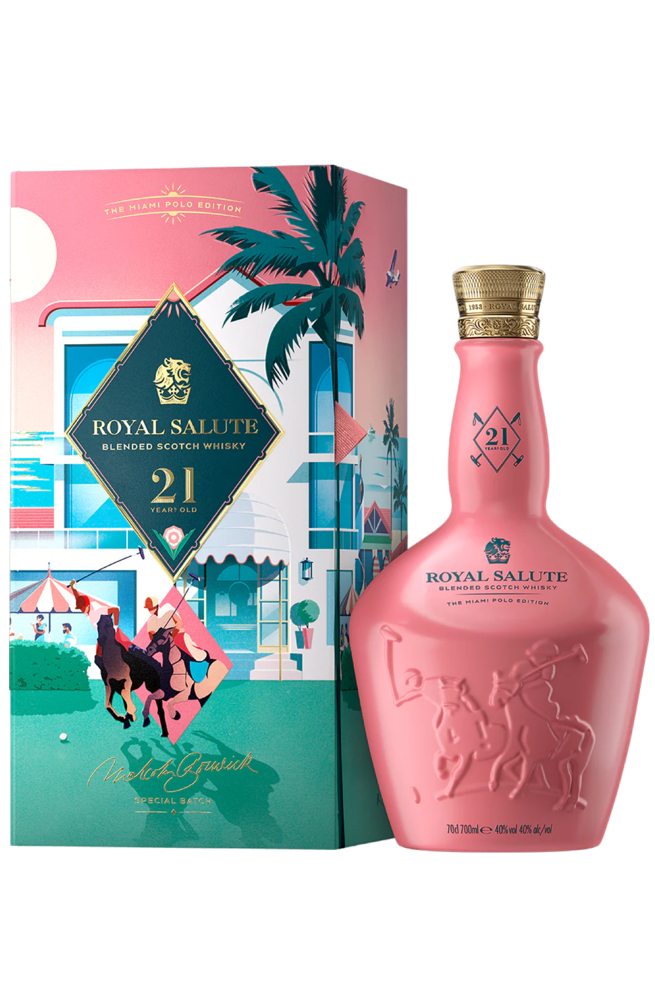 Chivas Regal Royal Salute 21 Years Miami Polo Edition +GB 40% 70cl