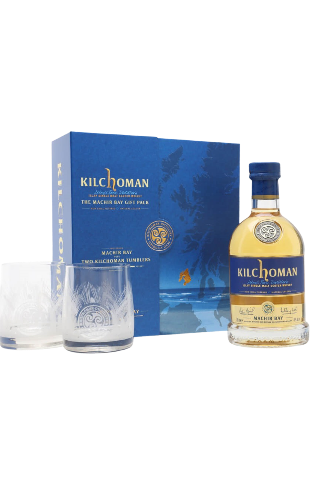 Kilchoman Machir Bay + 2 Tasting Glasses 46% 70cl – Spades Wine