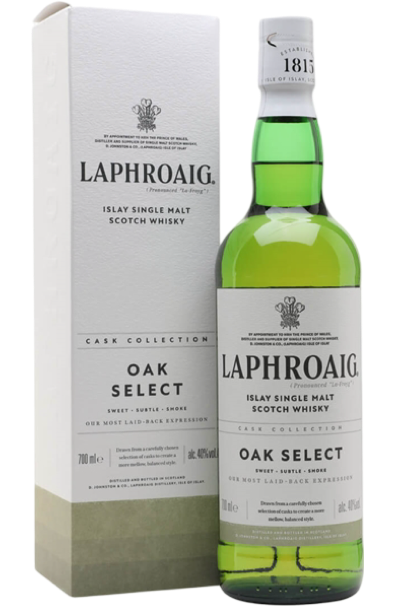 Laphroaig Oak Select 40% 70cl – Spades Wine & Spirits | 4000+ Laphroaig Oak Select 40% 70cl – Spades Wine & Spirits | 4000+
