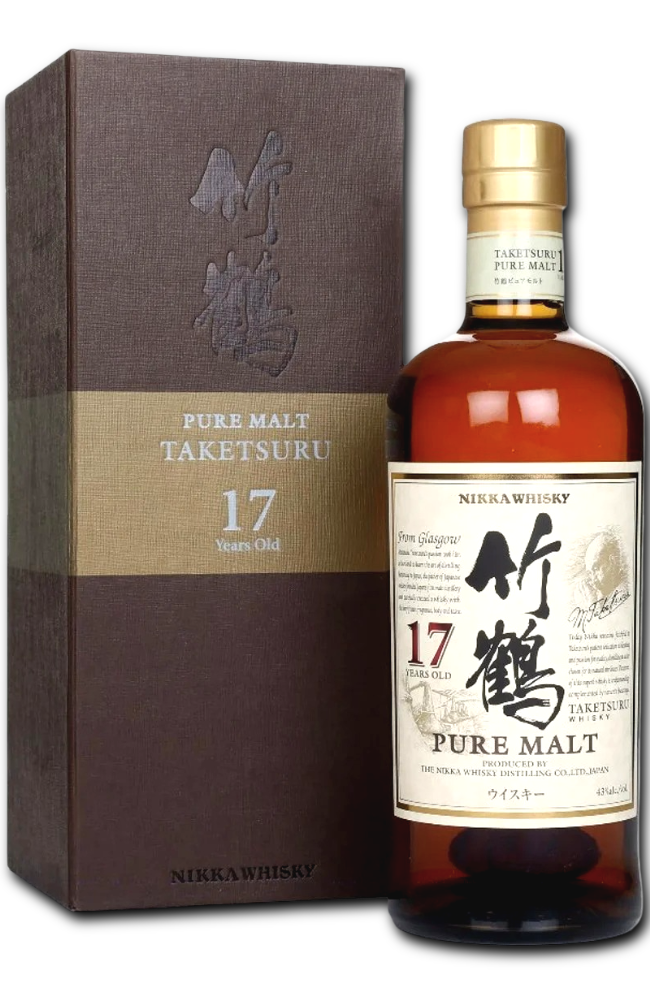 NIKKA TAKETSURU PURE MALT 17年 Nikka Taketsuru 17 Years + GB 43% 70cl – Spades Wine & Spirits