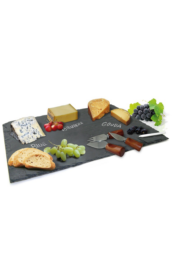 Vin Bouquet - Slate Cheese Board + 3 Knives - FIH 014