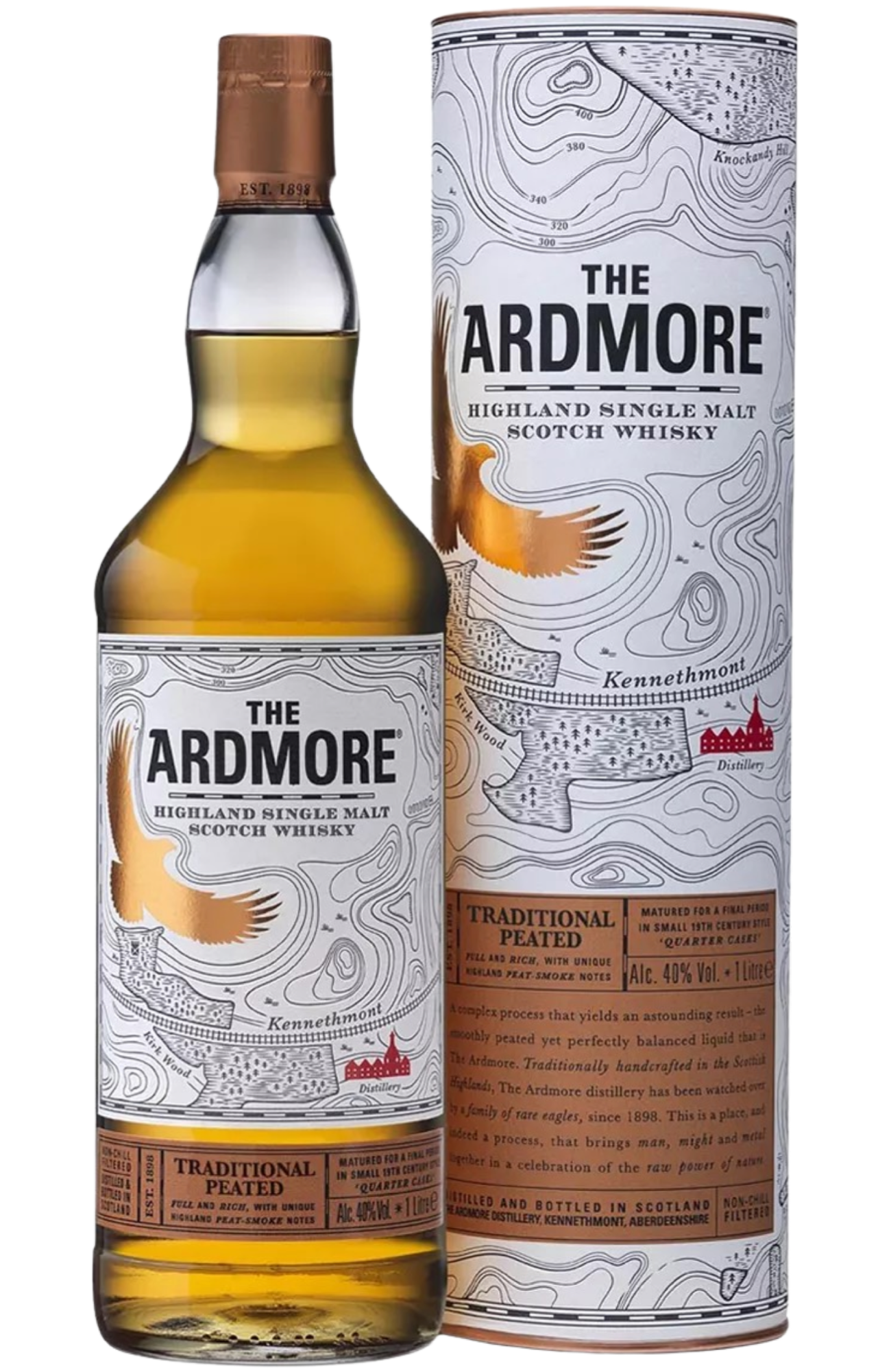 Ardmore Traditional Peated + GB 40% 1Ltr – Spades Wine & Spirits Ardmore Traditional Peated + GB 40% 1Ltr – Spades Wine & Spirits