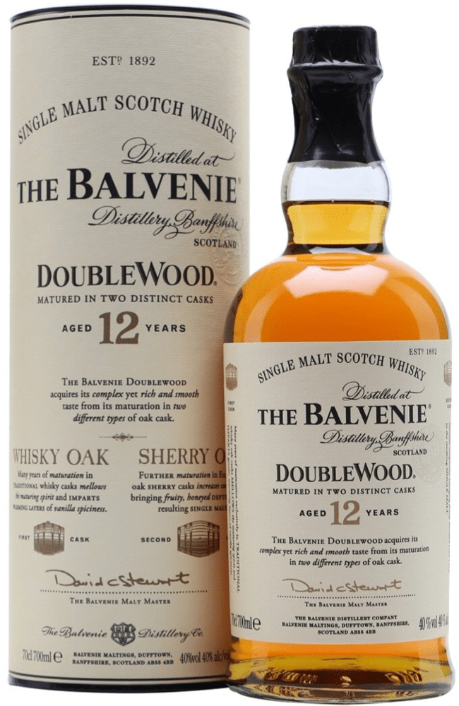 The Balvenie DoubleWood 12年 Balvenie 12 YO DoubleWood + GB 40% 70cl – Spades Wine & Spirits