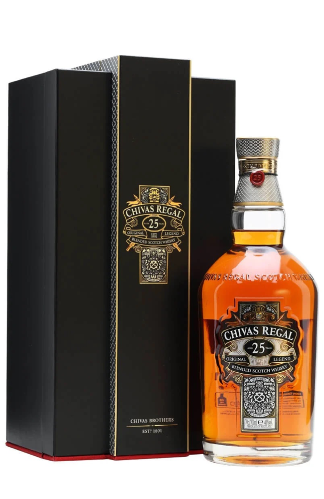 未開封 SCOTS GREY CHIVAS REGAL Dimple ウイスキー Chivas Regal 25 Years + GB 40% 70cl – Spades Wine & Spirits | 4000