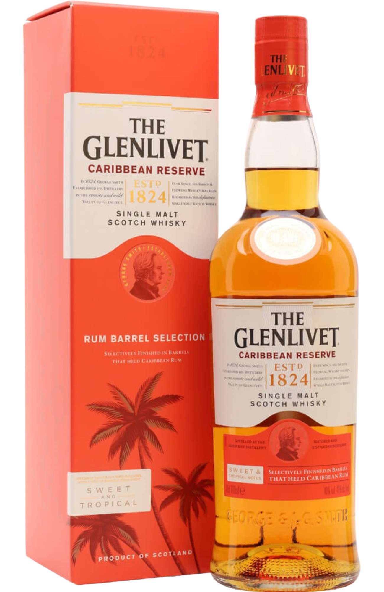 Glenlivet Caribbean Reserve + GB 70cl 40% – Spades Wine & Spirits