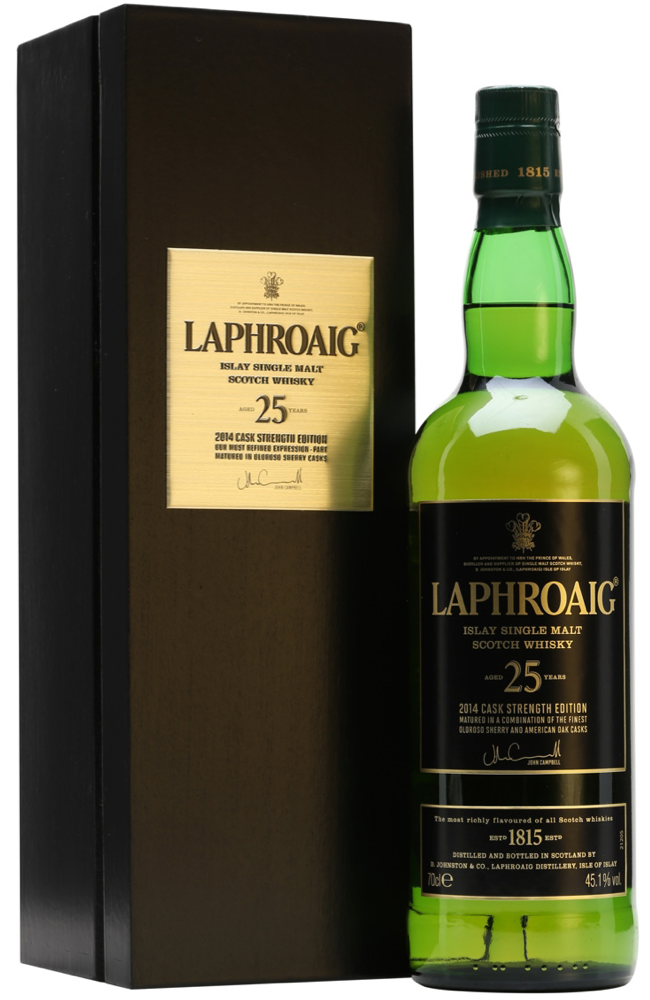 Buy Laphroaig 25 Year Old Cask Strength Bot.2014 Islay Single Malt