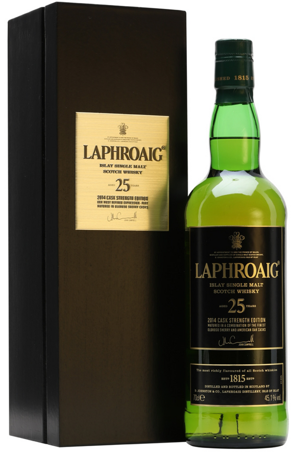 Laphroaig 25 Year Old Cask Strength Bot.2014 Islay Single Malt Scotch Whisky Distillery Bottling 70cl / 45.1% | Buy Whisky Malta 