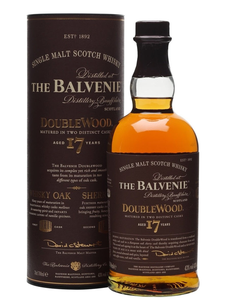 Balvenie 17 Year Old DoubleWood 70cl / 43% - Spades Wines & Spirits 