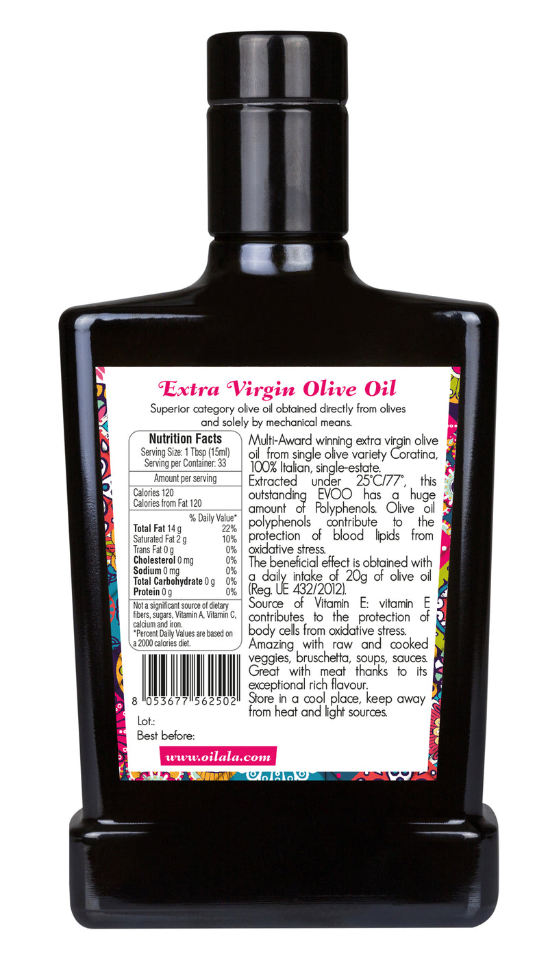 Oilala - Coratina  Extra Virgin Olive Oil – Monovariety Majolica 250ml