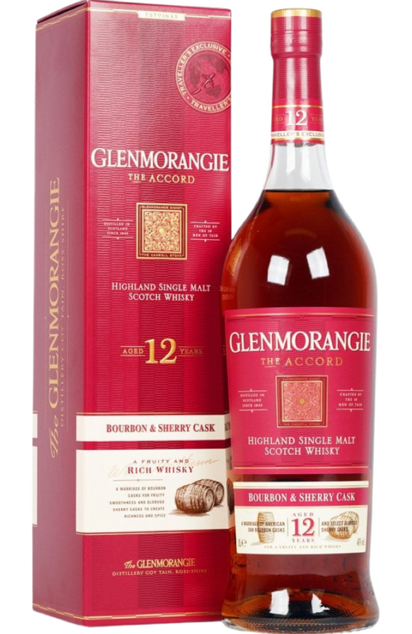 Glenmorangie 12YO The Accord + GB 43% 1Ltr