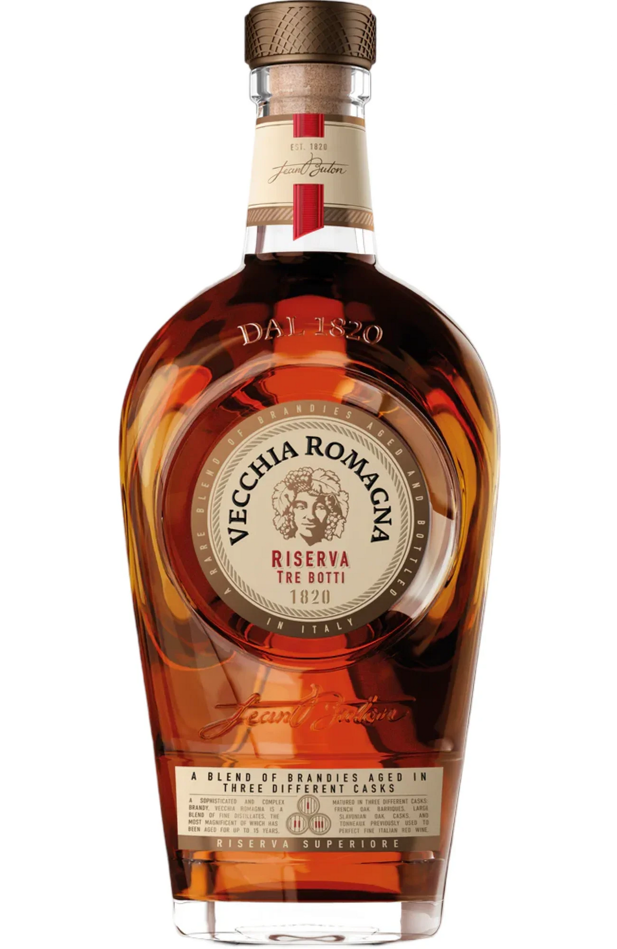 Vecchia Romagna Riserva Tre Botti + GB 40.8% 70cl – Spades Wine