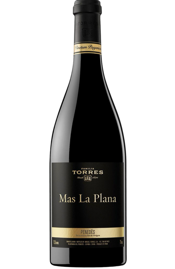 Familia Torres Mas La Plana, Cabernet Sauvignon, Spain 75cl by Spades Wines & Spirits, a prestigious red wine with intense flavors of blackcurrant, ripe plum, and hints of tobacco and dark chocolate, complemented by well-integrated oak. Perfectly paired with grilled steaks, roasted lamb, and gourmet cheeses. Ideal for special occasions and refined dinners.