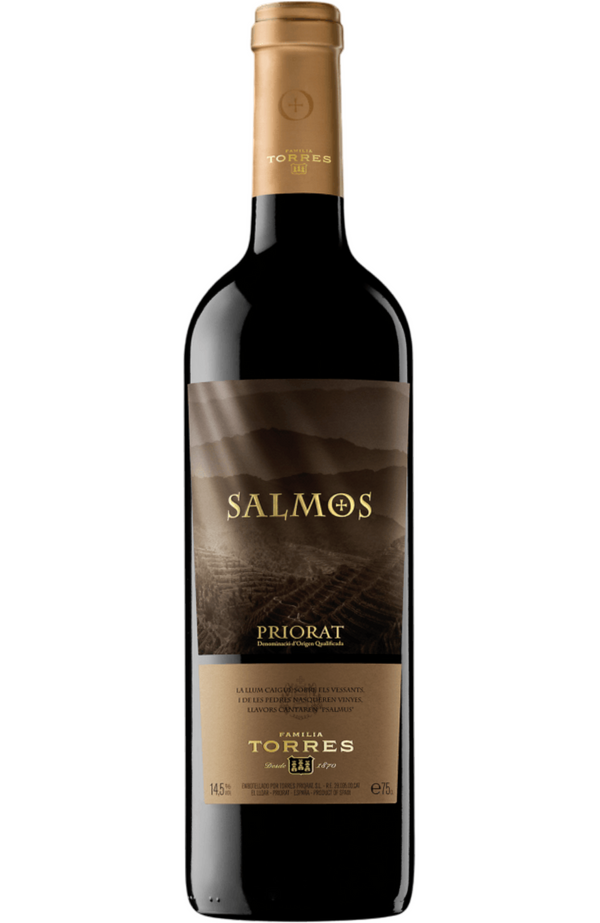 Familia Torres Salmos, Spain 75cl by Spades Wines & Spirits, a complex and full-bodied red wine with rich notes of black fruit, chocolate, and a touch of spice, balanced by smooth tannins and a hint of oak. Perfectly paired with roasted meats, rich stews, and hearty cheeses. Ideal for special occasions and refined dinners.