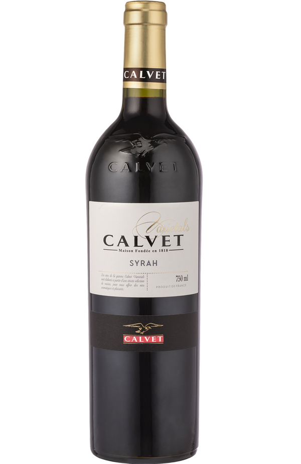 Calvet Syrah 13.5% 75cl by Spades Wines & Spirits, a bold French red wine with notes of blackcurrant, plum, and a hint of peppery spice. Perfectly paired with grilled meats, hearty stews, and aged cheeses. Ideal for cozy dinners and special occasions.