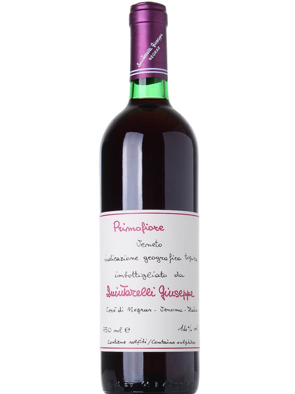 Giuseppe Quintarelli Primofiore 75cl, a vibrant red wine from Veneto, Italy. Bursting with red fruit aromas, earthy tones, and a balanced acidity, it's a fresh and elegant wine. Ideal for pairing with grilled meats, roasted vegetables, and pasta dishes.