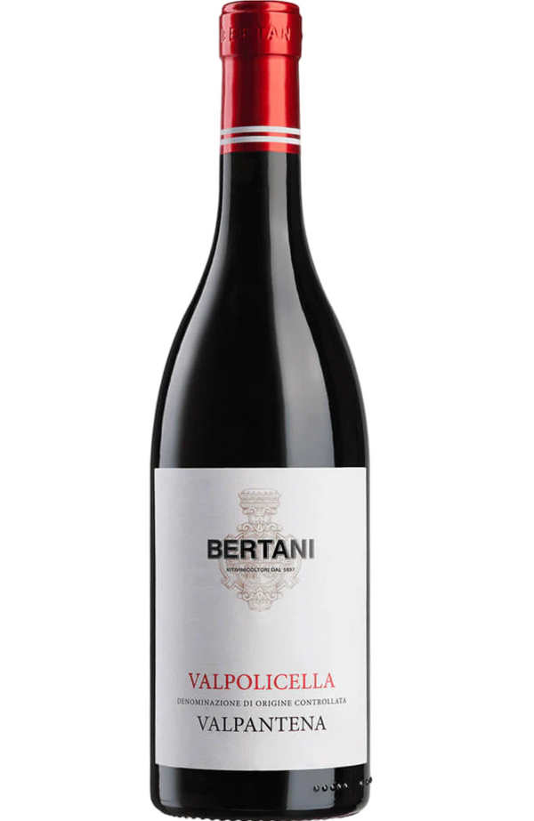 "Bertani Valpantena Valpolicella 75cl by Spades Wines & Spirits, a smooth and expressive red wine with flavors of ripe cherries, plums, and subtle spice, complemented by soft tannins and a hint of earthiness. Perfectly paired with roasted meats, pasta dishes, and aged cheeses. Ideal for casual dinners and relaxed gatherings.