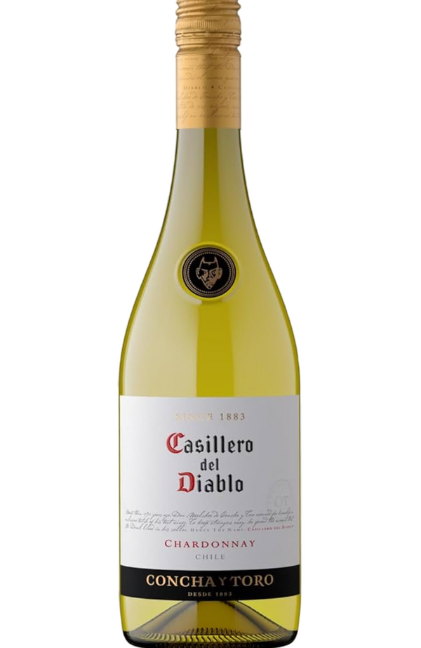 Casillero Del Diablo Chardonnay, Chile 75cl by Spades Wines & Spirits, a well-balanced white wine with notes of ripe pear, vanilla, and a touch of oak. Perfectly paired with roasted chicken, creamy pasta dishes, and grilled vegetables. Ideal for versatile dining and relaxed gatherings.