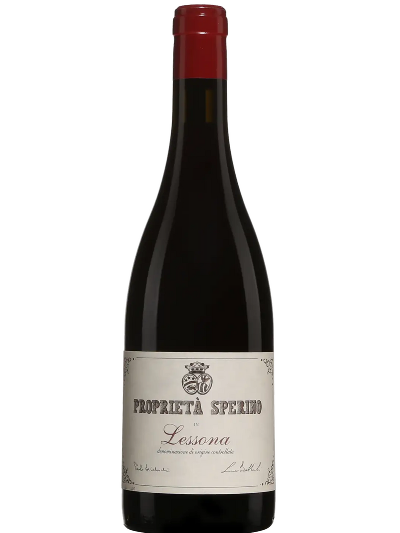 Proprieta Sperino Lessona 75cl, a refined red wine from the Lessona region of Italy. This wine features delicate aromas of red fruit, floral notes, and subtle spices. Its structured tannins and balanced acidity make it an ideal match for game, aged cheeses, and rich pasta dishes