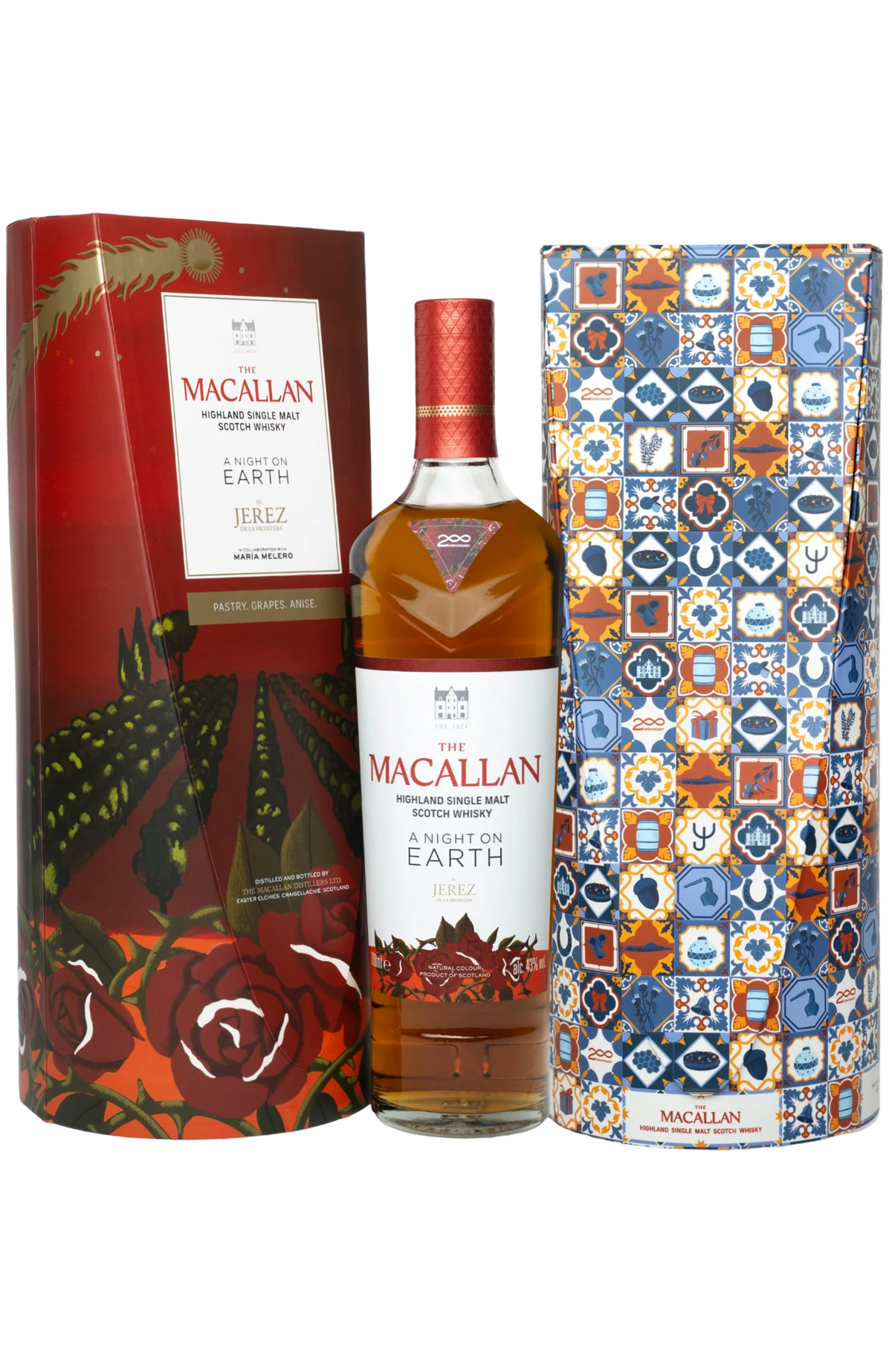 ウイスキー MACALLAN A NIGHT ON EARTH Jerez 700ml Macallan A Night On Earth Jerez + GB 43% 70cl – Spades Wine
