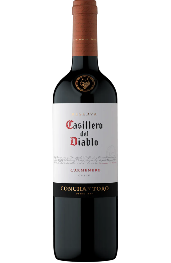 Casillero Del Diablo Carmenere, Chile 75cl by Spades Wines & Spirits, a rich and full-bodied red wine with deep flavors of black cherry, plum, and subtle spicy notes. Perfectly paired with grilled meats, barbecues, and hearty stews. Ideal for robust meals and cozy gatherings.