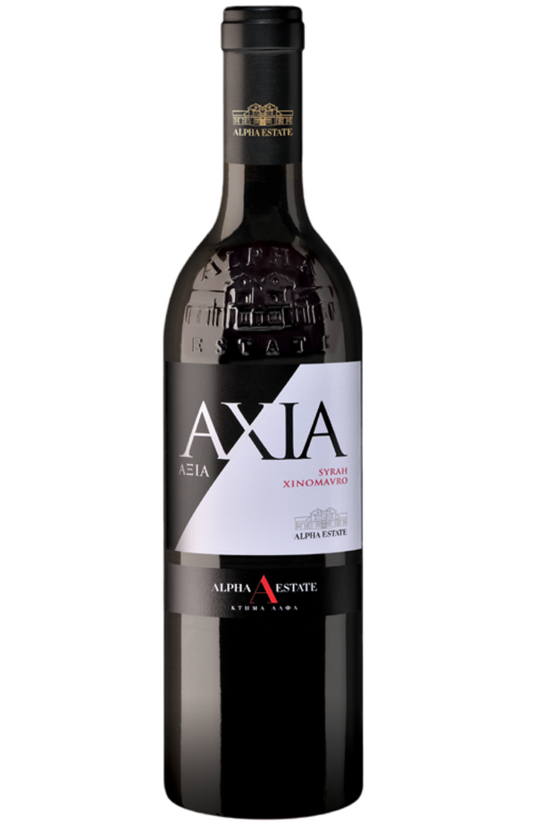 Alpha Estate Axia Xinomavro - Syrah 75cl by Spades Wines & Spirits, a bold Greek red wine with rich notes of dark berries, spice, and earthy undertones. Perfectly paired with grilled meats, hearty stews, and aged cheeses. Ideal for robust dinners and special gatherings.