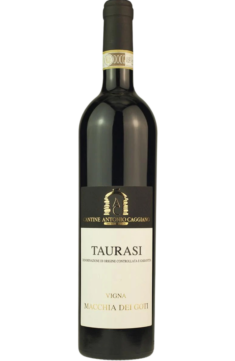 Antonio Caggiano - Vigna Macchia dei Goti Taurasi 75cl from Spades Wines & Spirits. A prestigious wine from the heart of Campania, this Taurasi is made from 100% Aglianico grapes. It offers a deep, complex nose of ripe black fruits, leather, tobacco, and earthy spices. The palate is full-bodied with firm tannins, vibrant acidity, and a long, structured finish. Ideal for pairing with roasted meats, game, or aged cheeses, this wine beautifully represents the rich heritage of the Taurasi DOCG region.