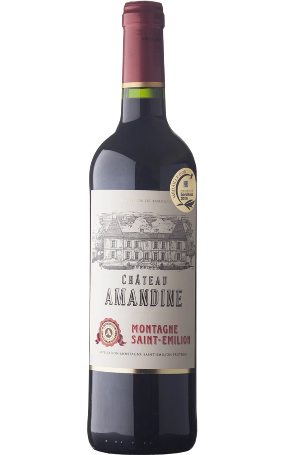 Château Amandine Montagne Saint-Émilion 13.5% 75cl by Spades Wines & Spirits, a rich French red wine with deep flavors of blackberries, plums, and subtle notes of oak and spice. Perfectly paired with grilled meats, hearty stews, and aged cheeses. Ideal for elegant dinners and special occasions.