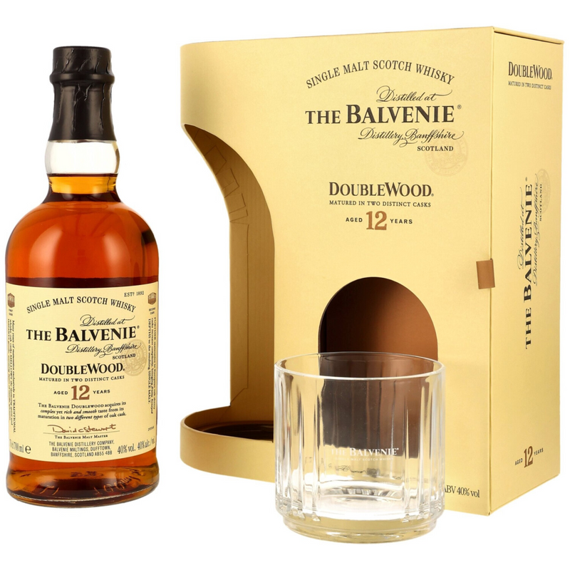 Balvenie 12 Years DoubleWood + Gift Pack Glass 40% 70cl – Spades