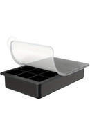 T - Square Silicone Ice Cube Tray with Lid x 1 Pcs
