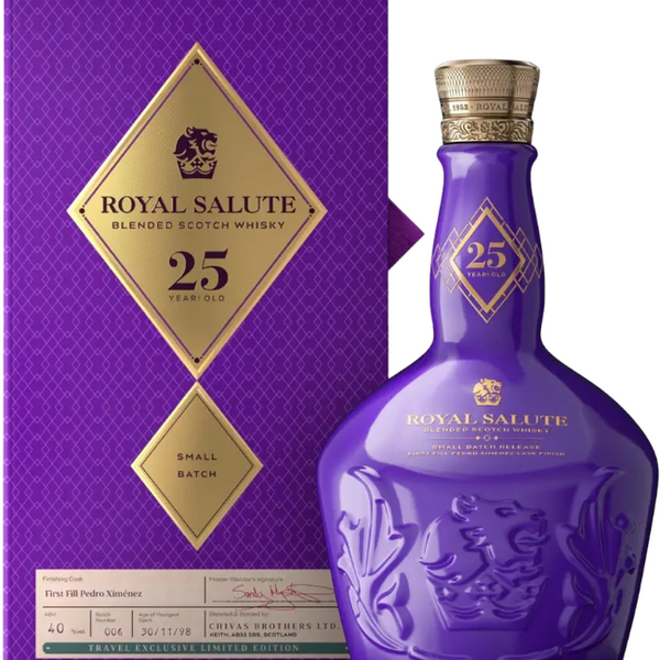 Royal Salute 25 Years Small Batch Travel Retail Exclusive + GB 40% 70c