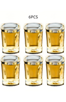 T - Elegant Glass Shot Cups x 6 Pcs