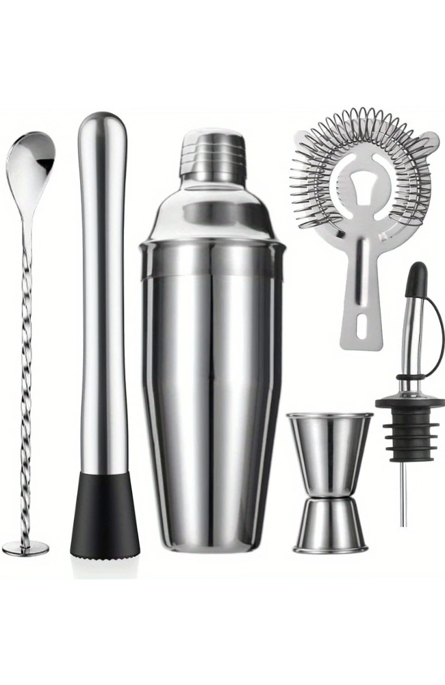 T - Stainless Steel Cocktail Shaker Set of 6  x 1 pack
