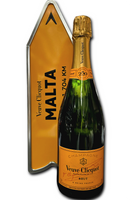 Veuve Clicquot  - Malta 'Arrow Gift Box' Champagne Brut NV 75cl