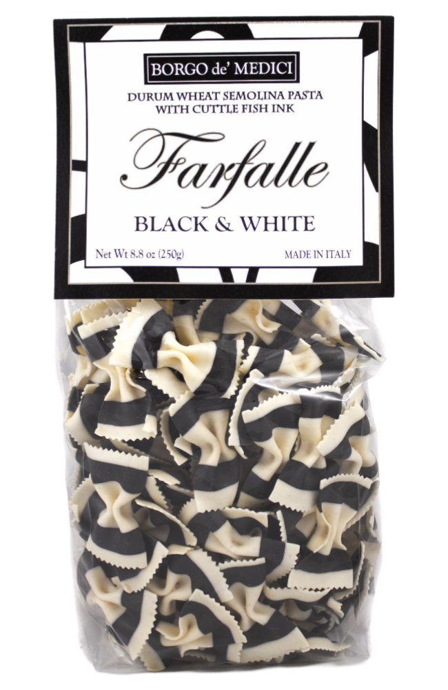 Borgo de' Medici - Organic Black And White Bow Tie Pasta - Farfalle Bianco Nero 250g