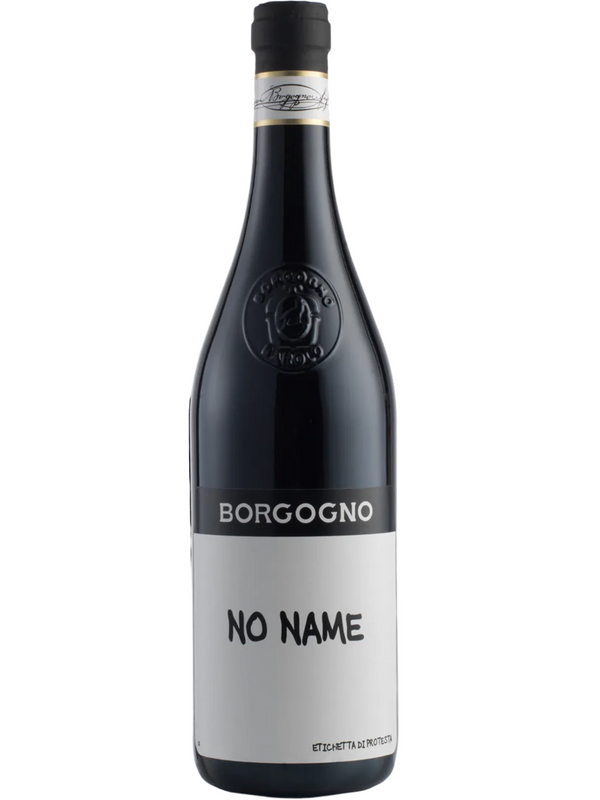 Borgogno No Name 75cl, a Nebbiolo-based Barolo from Piemonte, Italy. This bold red wine showcases aromas of dark cherries, dried roses, and earthy truffles, with a full-bodied structure and firm tannins. Perfect for pairing with rich meats, aged cheeses, and hearty Italian dishes.