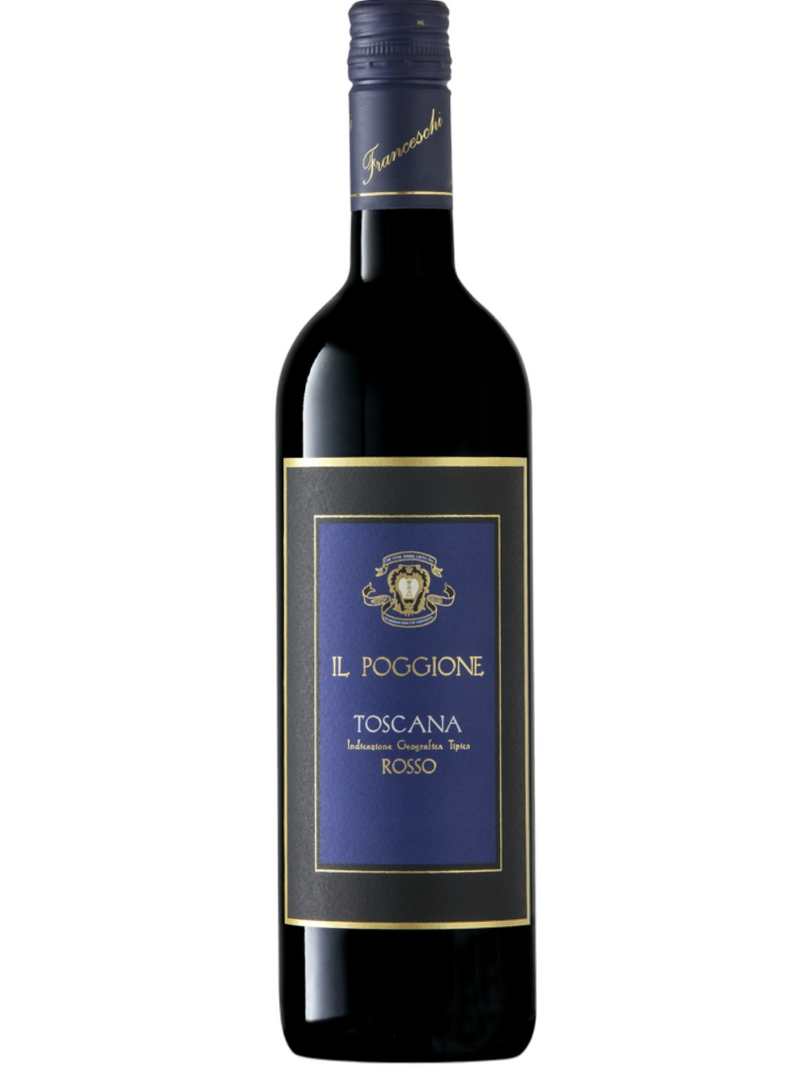 Tenuta Il Poggione Rosso Toscana 75cl from Italy. This red wine blends Sangiovese with other varietals to create a wine with a vibrant ruby hue and inviting aromas of ripe red berries, cherries, and a touch of earthy spice. The palate is medium-bodied with smooth tannins and balanced acidity, offering flavors of fresh plum, red currant, and subtle oak notes. Ideal for pairing with pasta dishes, roasted meats, and aged cheeses.