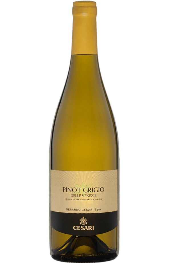 Cesari Pinot Grigio delle Venezie 12.5% 75cl bottle from Spades Wines & Spirits. A crisp and refreshing white wine from the Veneto region in Italy, offering delicate aromas of green apple, citrus, and white flowers. The palate is light and balanced with a clean, zesty finish, making it perfect for pairing with seafood, light pasta dishes, and fresh salads.