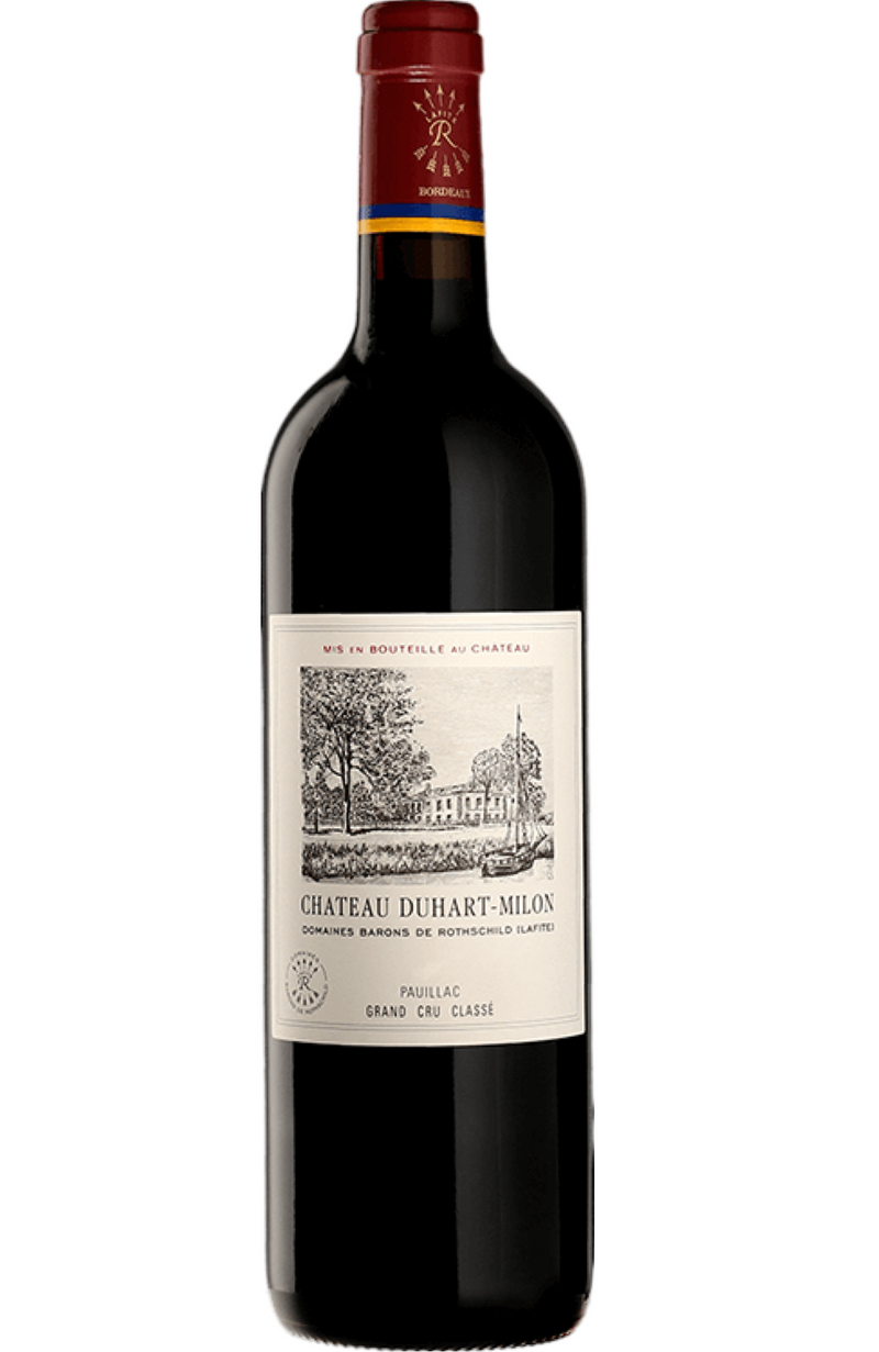 Chateau Duhart-Milon Pauillac Grand Cru Classe 2019 75cl bottle from Spades Wines & Spirits. A prestigious Bordeaux red wine from the Pauillac appellation, classified as a 4th Growth in the 1855 classification. Made predominantly from Cabernet Sauvignon and Merlot, this 2019 vintage offers elegant notes of blackcurrant, cedar, and tobacco, with fine tannins and a long, structured finish. Perfect for aging or pairing with lamb, beef, and hard cheeses.