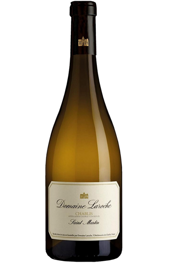 Domaine Laroche Chablis Saint Martin, France 75cl by Spades Wines & Spirits, a sophisticated French white wine with fresh notes of lemon, green apple, and subtle minerality. Perfectly paired with seafood, light salads, and goat cheese. Ideal for elegant dinners and refreshing meals.