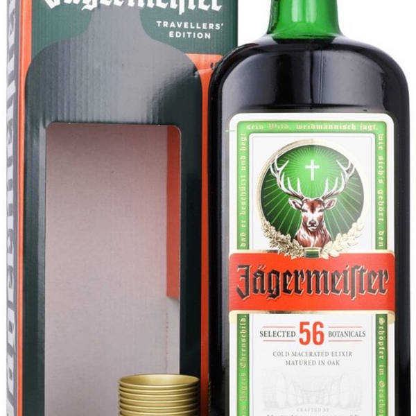 Jagermeister + 10 Shot Glasses 35% 1.75Ltr