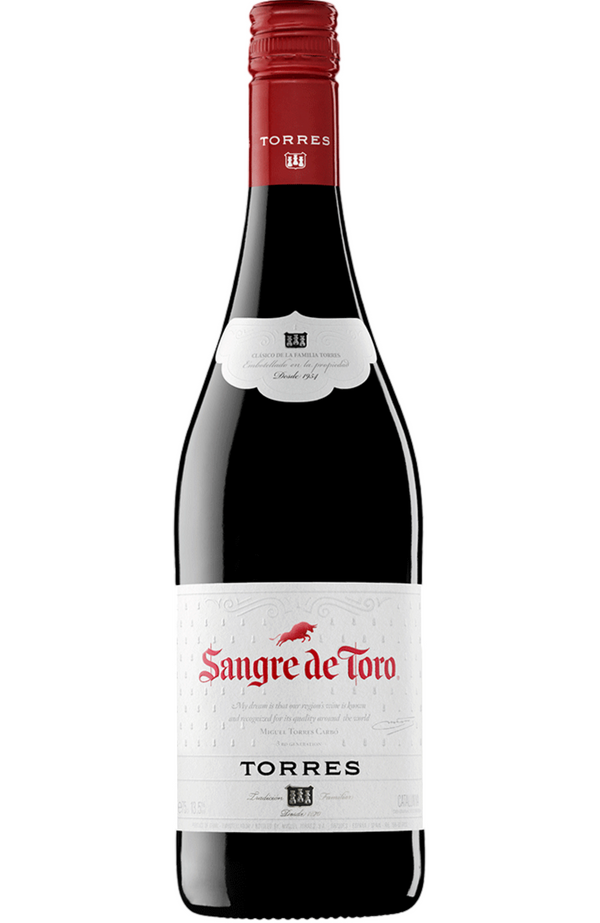 Familia Torres Sangre de Toro Red, Spain 75cl by Spades Wines & Spirits, a flavorful red wine with vibrant notes of ripe red berries, cherries, and subtle spices. Perfectly paired with grilled meats, tapas, and pasta dishes. Ideal for casual meals and social gatherings.