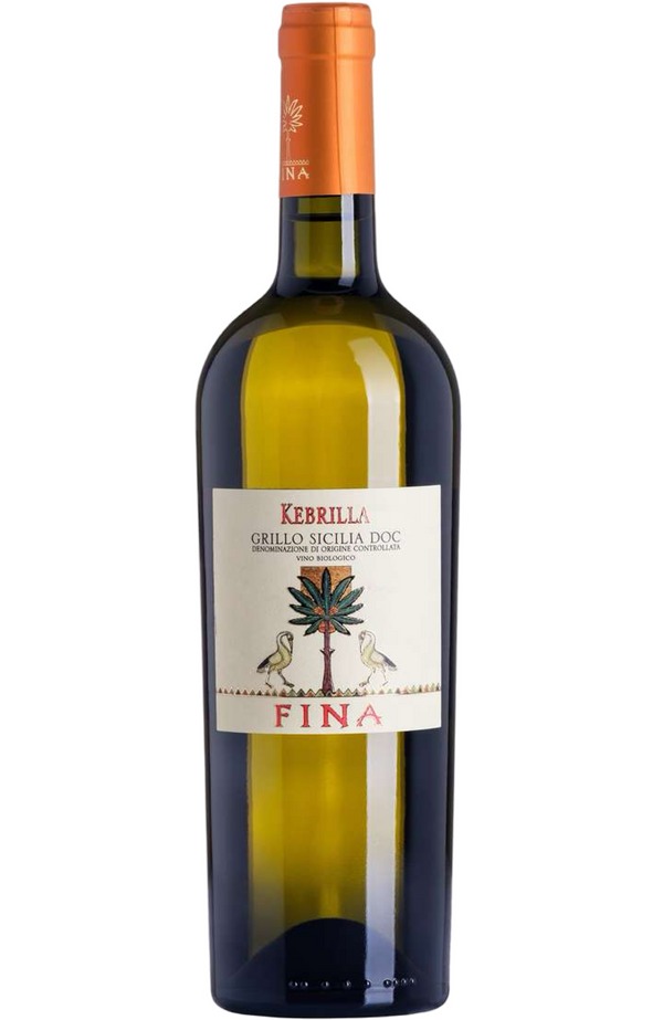 "Fina Vini Kebrilla Grillo 75cl, a crisp white wine from Sicily. Bursting with citrus and tropical fruit aromas, with notes of lemon, peach, and a touch of minerality. Refreshing on the palate, making it an ideal match for seafood, light salads, or grilled vegetables.