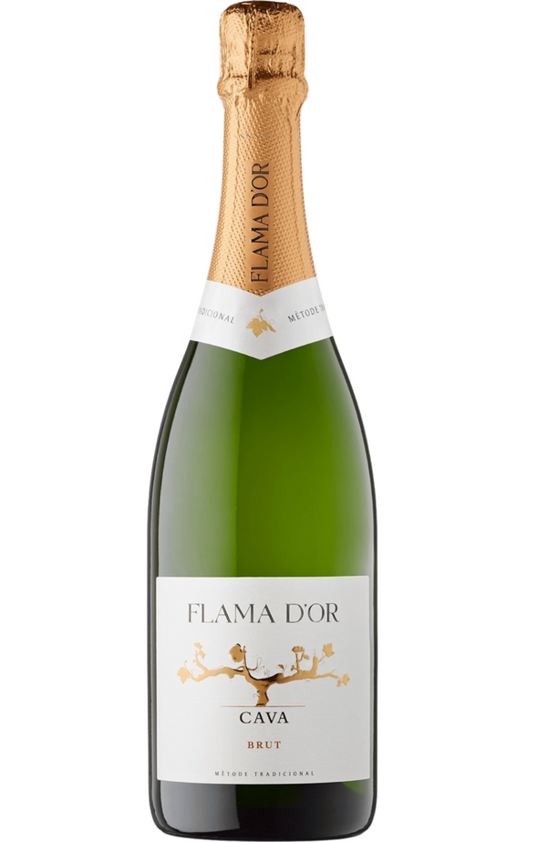 Flama d’Or - Cava Brut 75cl from Spades Wines & Spirits. This lively Spanish sparkling wine presents vibrant aromas of green apple, citrus, and white flowers, complemented by fine, persistent bubbles. On the palate, it is crisp and refreshing, with a balanced acidity and a clean, fruity finish. An excellent choice for celebrations or as an aperitif, it pairs beautifully with light appetizers, seafood, or creamy cheeses.