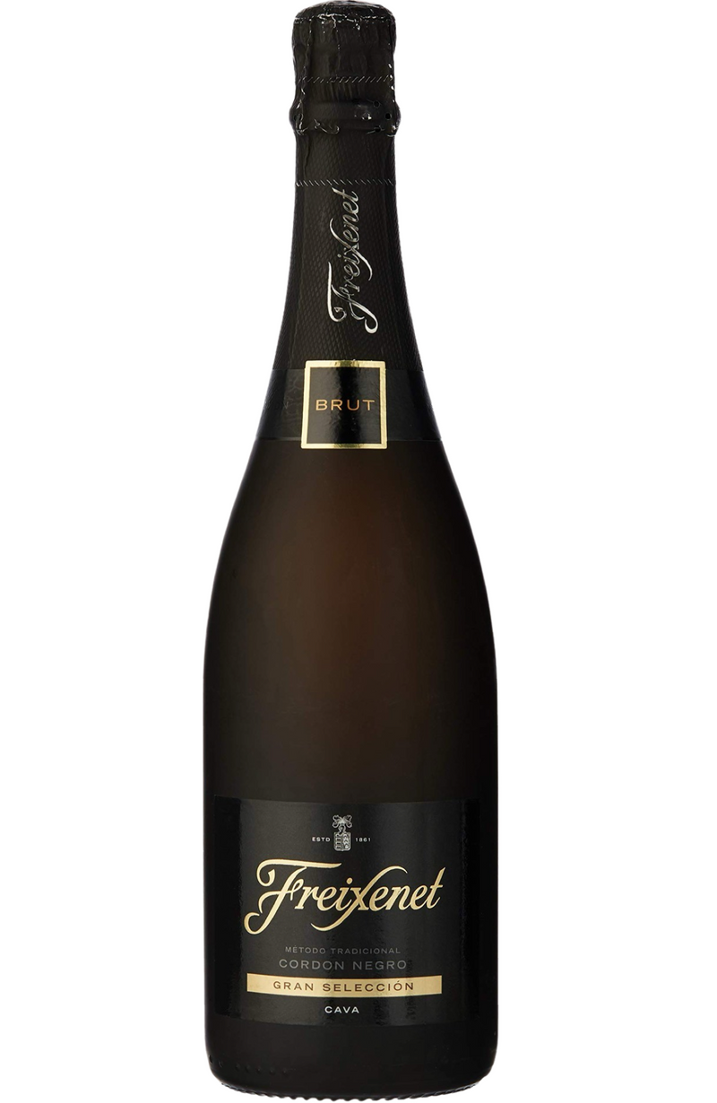 Freixenet Cordon Negro Brut is a classic sparkling wine from Spain’s Penedès region, crafted using the traditional Cava method. It showcases a pale straw color with fine, persistent bubbles. The aroma is fresh and fruity, featuring notes of green apple, pear, citrus, and a hint of Mediterranean herbs. On the palate, it is crisp and dry, with balanced acidity and flavors of lemon, apple, and a touch of almond on the finish. Perfect as an aperitif or paired with light appetizers, seafood, or tapas.