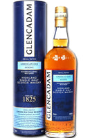 Glencadam whisky bottle and packaging on a white background