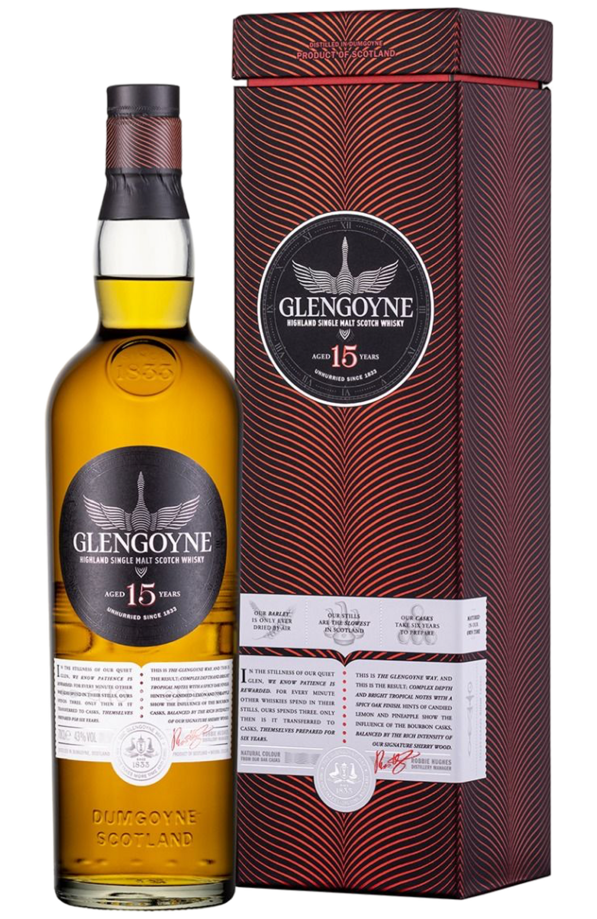 Glengoyne 15 Years + GB 43% 70cl – Spades Wine & Spirits | 4000+