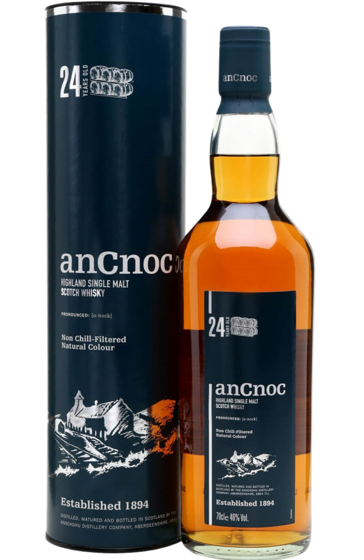 anCnoc 24年 750ml 46% AnCnoc 24 Year Old 750ML | Award-Winning Highland Single Malt